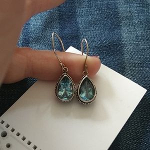 Aquamarine 💎 Sterling Silver BOHO Earrings Dangle